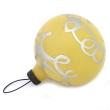 Елочная игрушка "Ванильный шар с серебряным кружевом" Стекло, роспись ГДР, 60-е годы XX века 5 см Сохранность очень хорошая инфо 1792k.