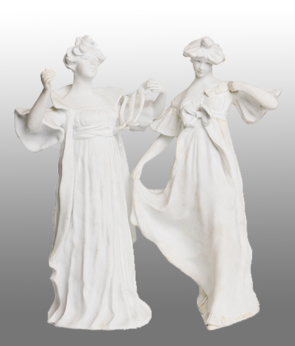 Две статуэтки "Девушки" Бисквит Франция, Севр, конец XIX века линий и необыкновенной пластичностью материала инфо 2571k.