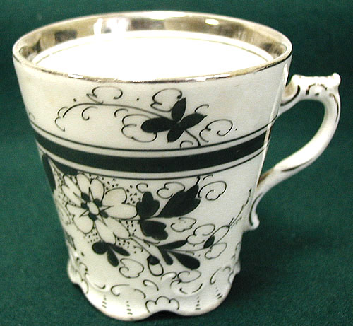 Чашка "Bum Ubilaum" (С юбилеем) Фарфор, роспись Германия, начало XX века серебряная расписная кайма без потертостей инфо 2601k.