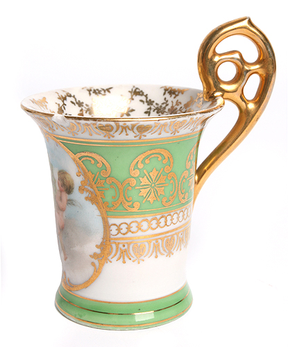 Кофейная чашка Фарфор, деколь Австрия, начало ХХ века Императорская Венская мануфактура 1904 г инфо 2639k.