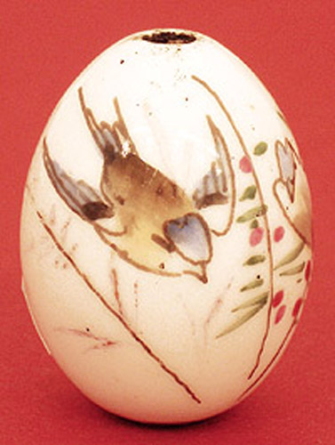 Яйцо пасхальное "Синица" Фарфор, деколь Россия, начало XX века в красный угол, под иконы инфо 2781k.