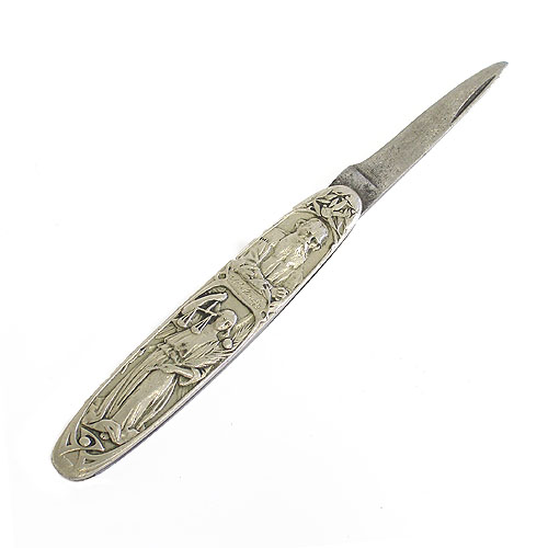 Нож перочинный "Лев Толстой" Металл, литье Россия, первая четверть ХХ века 5 см Сохранность очень хорошая инфо 2863k.