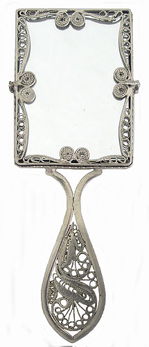 Зеркало двустороннее (Металл, скань - СССР, 50 - 60-е годы ХХ века) 1955 г инфо 3132k.