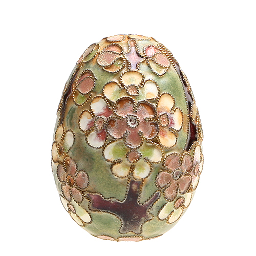 Яйцо пасхальное "Цветы" Металл, клуазоне Начало XX века выполнены из витой металлической нити инфо 6135l.