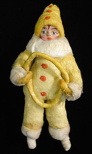 Елочная игрушка "Клоун" Вата, папье-маше 20-е годы XX века Сохранность хорошая Загрязнения, небольшие разрывы инфо 2734n.