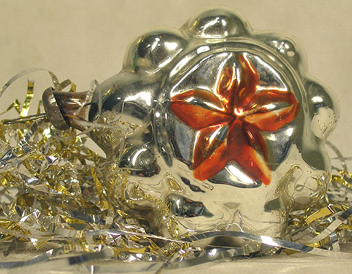 Елочная игрушка "Пряник со звездой" Стекло СССР, середина XX века которых возник этот красивый обычай инфо 6293n.