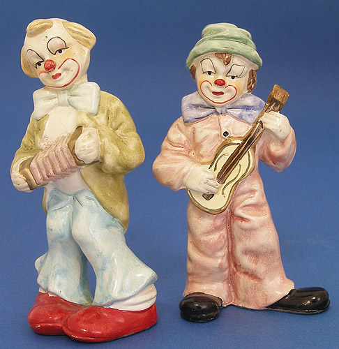 Фигуры парные "Клоуны" (Керамика, роспись - Западная Европа, 1930-е годы) 14,5 см Сохранность очень хорошая инфо 6301n.