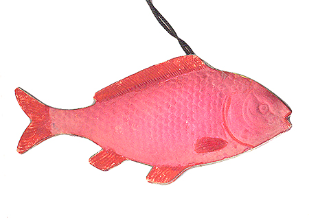 Елочная игрушка "Рыба" Картон, роспись Германия, 50-е годы ХХ века 1900 - 1970", № 353 инфо 8565n.