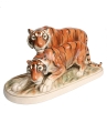 Статуэтка "Тигры" (керамика, подглазурная роспись) Германия, середина ХХ века они напряженно всматриваются, почуяв опасность инфо 8578n.
